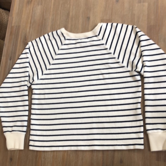 Madewell Cozy Striped French-Vibe Sweatshirt: large - Picture 5 of 10